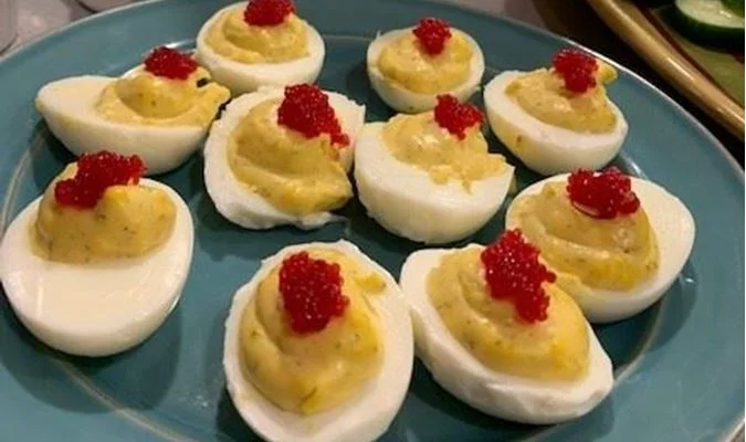 Red Ruby Deviled Eggs