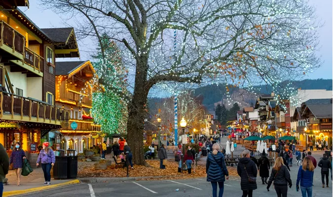 The festive town of Leavenworth, WA