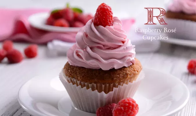 Raspberry Rose Cupcakes