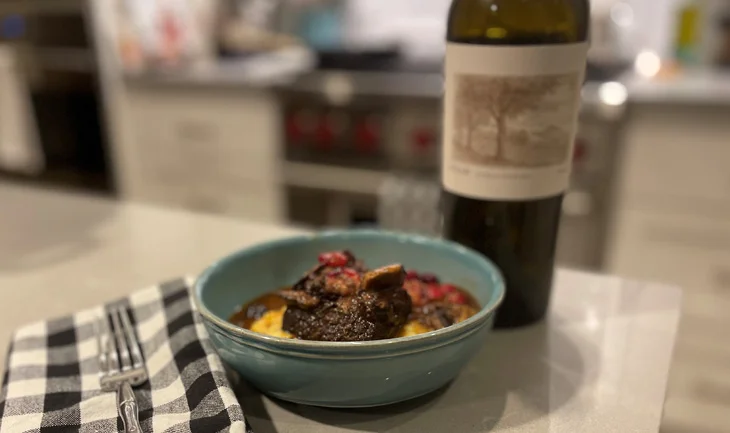 Braised Short Ribs on Polenta