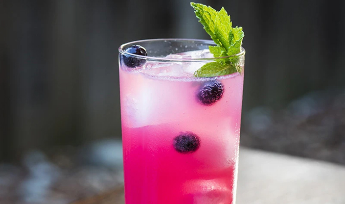 Ginny's Gin Blueberry Tom Collins