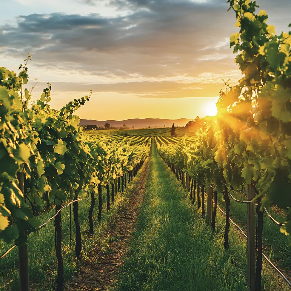 Hidden winery tucked behind olive trees along a quiet vineyard path