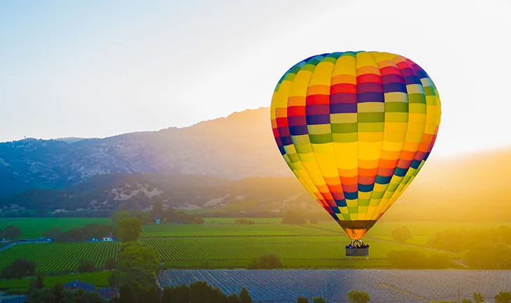 Hot Air Balloons over Napa Valley