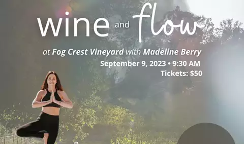 Wine and Flow Yoga at Fog Crest Vineyard