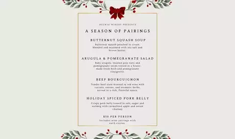 A Season of Pairings: Holiday Food & Wine Event Img