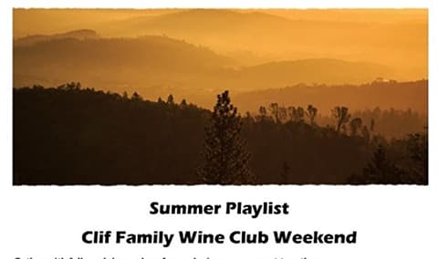Summer Playlist - Clif Family Wine Club Weekend-Updated Img