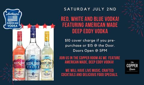 Red, White and Blue Vodka! Featuring American Made Deep Eddy Vodka