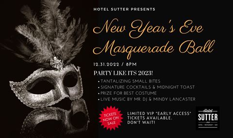 NYE Masquerade Ball at Hotel Sutter