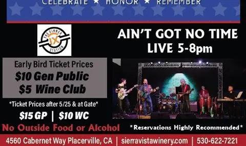 Celebrate Memorial Weekend Food, Wine & Live Music by Ain't Got No Time